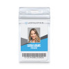 Resealable Id Badge Holders, Vertical Orientation, Transparent Frost 2.68" x 5" Holder, 2.38" x 3.75" Insert, 50/Pack