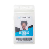 Resealable Id Badge Holders, Vertical Orientation, Transparent Frost 2.68" x 5" Holder, 2.38" x 3.75" Insert, 50/Pack