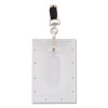 Clear Id Card Holder, Horizontal, Clear 2.31" x 3.69" Holder, 2.13" x 3.38" Insert, 25/Pack