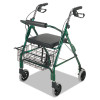 Ultra Lightweight Rollator, Adjusts 33.75" To 38", 300 Lbs Capacity, Green
