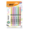 Brite Liner Grip Pocket Highlighter, Assorted Ink Colors, Chisel Tip, Assorted Barrel Colors, 6/Pack