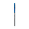 Round Stic Grip Xtra Comfort Ballpoint Pen, Stick, Fine 0.8 Mm, Blue Ink, Gray/Blue Barrel, Dozen