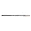 Round Stic Xtra Life Ballpoint Pen, Stick, Medium 1 Mm, Black Ink, Translucent Black Barrel, Dozen