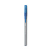 Round Stic Grip Xtra Comfort Ballpoint Pen, Easy-Glide System, Stick, Medium 1.2 Mm, Blue Ink, Gray/Blue Barrel, Dozen