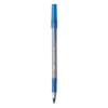 Round Stic Grip Xtra Comfort Ballpoint Pen, Easy-Glide System, Stick, Medium 1.2 Mm, Blue Ink, Gray/Blue Barrel, Dozen