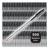 Cristal Xtra Smooth Ballpoint Pen, Stick, Medium 1 Mm, Black Ink, Clear Barrel, 500/Pack