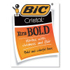 Cristal Xtra Bold Ballpoint Pen, Stick, Bold 1.6 Mm, Black Ink, Clear Barrel, 24/Pack