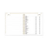 Day Designer Daily/Monthly Frosted Planner, Rugby Stripe Artwork, 10 x 8, Black/White Cover, 12-Month (July-June): 2025-2026