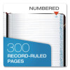 Account Record Book, Record-Style Rule, Black/Maroon/Gold Cover, 9.25 X 7.31 Sheets, 150 Sheets/Book