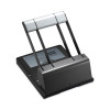 130-Sheet Xtreme Duty Adjustable Two- To Three-Hole Punch, 9/32" Holes, Black/Silver
