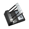 130-Sheet Xtreme Duty Adjustable Two- To Three-Hole Punch, 9/32" Holes, Black/Silver
