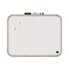 Magnetic Dry Erase Board, 11" x 14", White Surface, White Plastic Frame