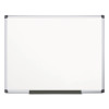 Porcelain Value Dry Erase Board, 48" x 72", White Surface, Satin Aluminum Frame