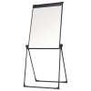Folds-To-a-Table Melamine Easel, 28.5" x 37.5", White Surface, Black Steel Frame