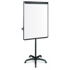 Silver Easy Clean Dry Erase Mobile Presentation Easel, 27.5" x 39", White Surface, Black Aluminum/Steel Frame