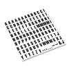 Heavy-Duty Board Magnets, Letters, 0.75" Tall, Black Characters, White Background, 120 Pieces
