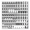 Heavy-Duty Board Magnets, Letters, 0.75" Tall, Black Characters, White Background, 120 Pieces