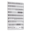 Heavy-Duty Board Magnets, Letters, 0.75" Tall, Black Characters, White Background, 120 Pieces