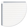 Ruled Magnetic Steel Dry Erase Planning Board, 72" x 48", White Surface, Satin Aluminum Frame