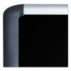 Soft-Touch Bulletin Board, 48" x 36", Black Surface, Black/Satin Aluminum Frame