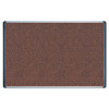 Tech Cork Board, 72" x 48", Tan Surface, Silver/Black Aluminum Frame
