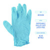 Disposable Examination Nitrile Gloves, Powder-Free, Medium, 5 Mil Thick, 9.5" Long, Blue, 100/Box, 10 Boxes/Carton