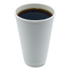 Paper Hot Cups, Double-Walled, 16 Oz, White, 25/Pack