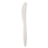 Mediumweight Wrapped Polypropylene Cutlery, Knife, 5.86", Plastic, White, 1,000/Carton