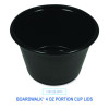 Souffle/Portion Cups, 4 Oz, Plastic, Black, 2,500/Carton