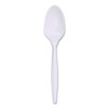 Mediumweight Polypropylene Cutlery, Spoon, 5.31", Plastic, White, 1,000/Carton