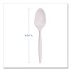 Mediumweight Polypropylene Cutlery, Spoon, 5.31", Plastic, White, 1,000/Carton