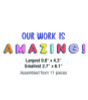 Work Display Bulletin Board Sets, 45-Piece Set, We Stick Together: Our Work Is Amazing, 7.9" x 15", Multicolor