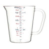 Commercial Measuring Cup, 1 Qt, Plastic, Clear
