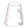 Commercial Measuring Cup, 1 Qt, Plastic, Clear