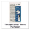 Press-On Vinyl Self-Adhesive Numbers And Uppercase Letters, 0.25" Tall, Black Characters, 610/Pack