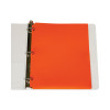 Two-Pocket Heavyweight Poly Portfolio Folder With Three-Hole Punch, Accommodates 11 x 8.5 Sheets, Orange, 25/Box