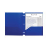 Two-Pocket Heavyweight Poly Portfolio Folder With 3-Hole Punch, Accommodates 11 x 8.5 Sheets, Blue, 25/Box
