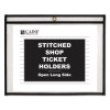 Stitched Shop Ticket Holders, Super Heavy-Duty, Top Load 12 x 9 Insert, Clear Front, Black Border, 25/Box