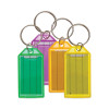 Key Tags, Metal/Plastic, Green/Orange/Purple/Yellow, 4/Pack