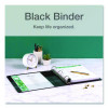 Premier Easy Open Clearvue Locking Slant-D Ring Binder, 3 Rings, 1" Capacity, 11 X 8.5, Black