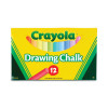 Colored Drawing Chalk, 3.19" x 0.38" Diameter, 12 Assorted Colors 12 Sticks/Set