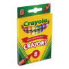 Classic Color Crayons, Peggable Retail Packaging, Regular Size, 0.31" x 3.63", 8 Assorted Colors, 8/Pack