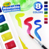 Washable Watercolor Paint, 8 Assorted Colors, Palette Tray
