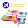 Erasable Color Pencil Set, 3.3 Mm, 2B, Assorted Lead And Barrel Colors, 24/Pack