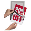 Duraframe Sign Holder, 5.5 x 8.5, Silver, 2/Pack