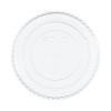 Pete Flat Straw-Slot Cold Cup Lids, Fits 12 Oz Cold Cups, Plastic, Clear, 100/Pack, 25 Packs/Carton