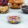Safeseal Tamper-Resistant, Tamper-Evident Bowls With Flat Lid, 8 Oz, 5.5" Diameter x 1.7" h, Clear, Plastic, 240/Carton