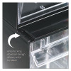 Tilt Bin Interlocking Multi-Bin Storage Organizer, 6 Sections, 23.63" X 3.63" X 4.5", Black/Clear
