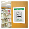 Self Adhesive Sign Holders, 11 x 17, Clear With White Border, 2/Pack