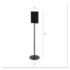 Double-Sided Magnetic Sign Display, 8.5 x 11 Insert, 56" Tall, Clear/Black
